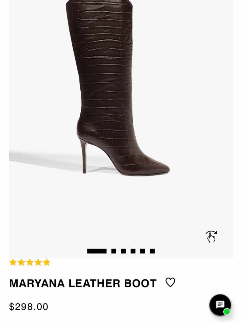 SCHUTZ Dark Brown Croc-Embossed Over-the-Knee Stiletto Boot